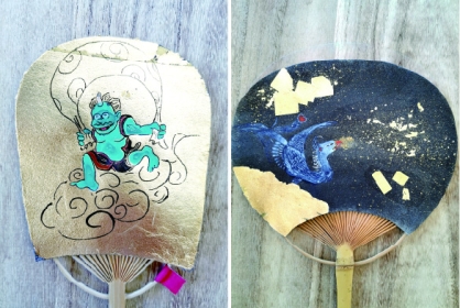 【特別展関連ワークショップ】金箔をつかってオリジナルうちわを作ろう