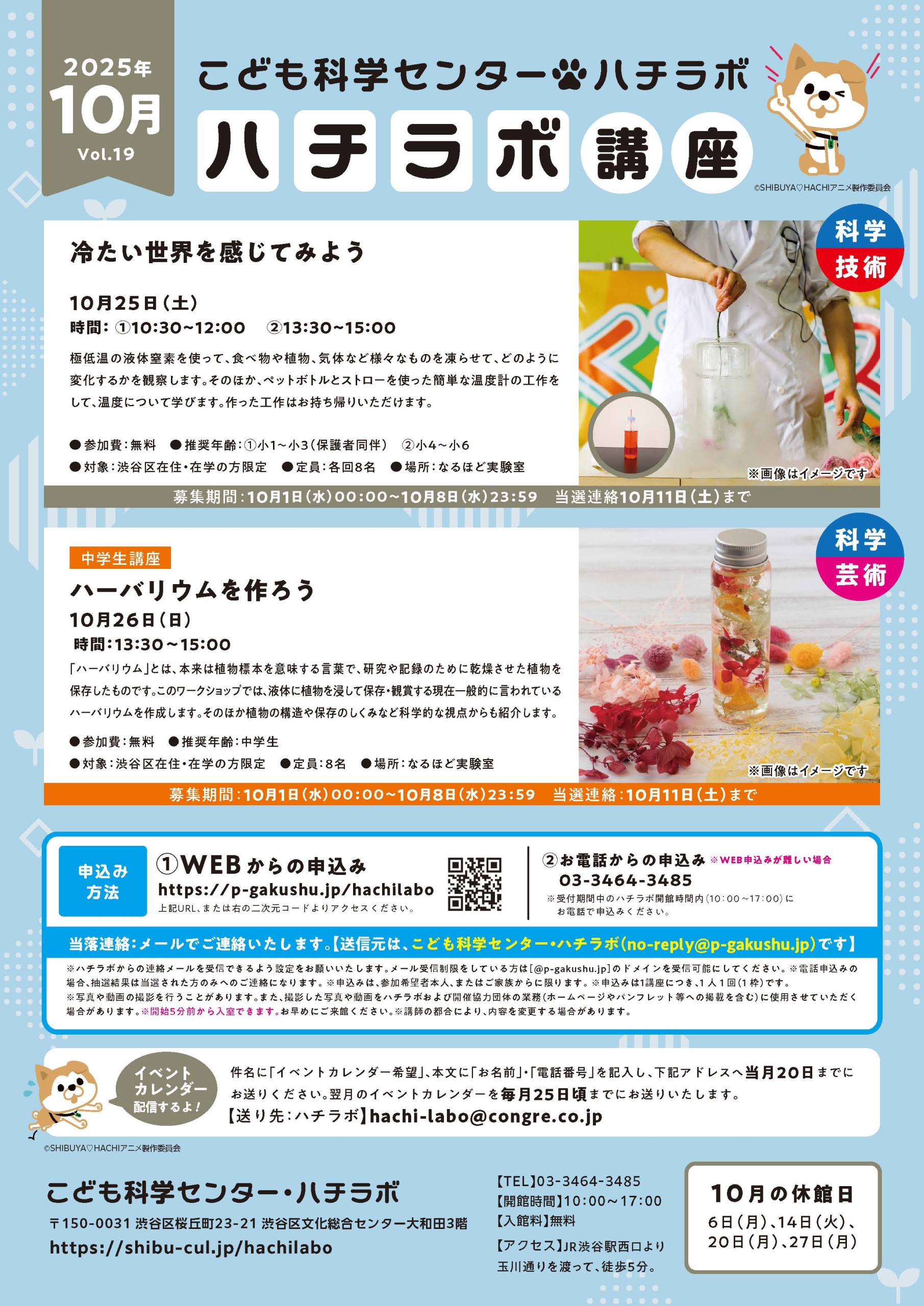 【ハチラボ】2025年 10月開催のハチラボ講座
